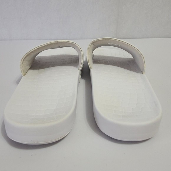 Lacoste Croco Slide Sandals Men’s Size 14 White Black